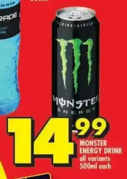 Shoprite MONSTER ENERGY DRINK all variants 500ml each offer