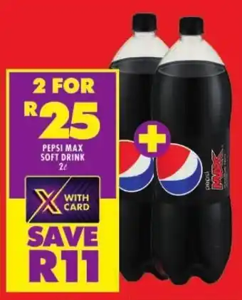 Shoprite PEPSI MAX SOFT DRINK 2L offer