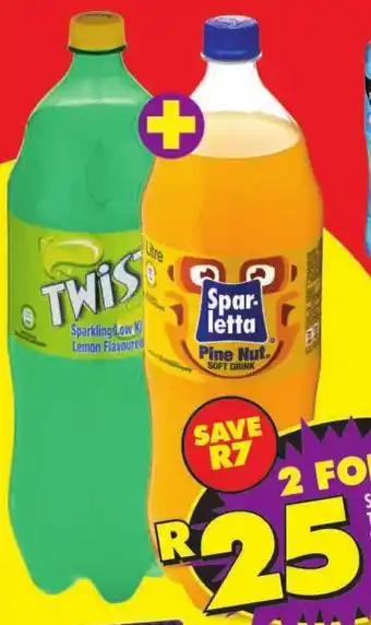 Shoprite SPARLETTA/ TWIST SOFT DRINK all variants 2L offer