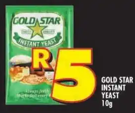Shoprite GOLD STAR INSTANT YEAST 10g offer