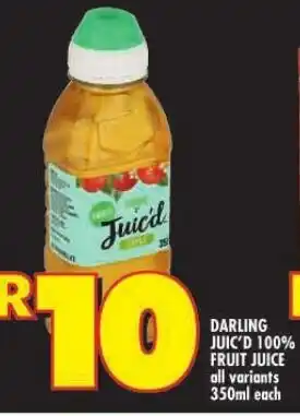 Shoprite DARLING JUIC'D 100% FRUIT JUICE offer