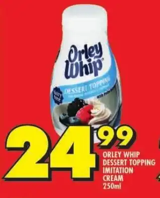 ORLEY WHIP DESSERT TOPPING IMITATION CREAM 250ml