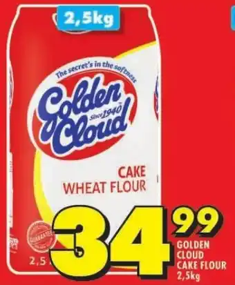 Shoprite GOLDEN CLOUD CAKE FLOUR 2,5kg offer