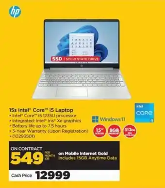 HiFi Corp HP 15s Intel Core i5 Laptop offer