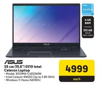 Makro ASUS 39cm (15.6") E510 Intel Celeron Laptop offer