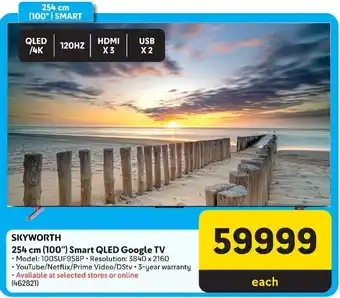 Makro SKYWORTH 254 cm (100") Smart QLED Google TV offer