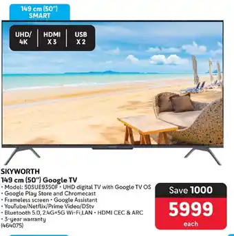 Makro SKYWORTH 149 cm (50") Google TV offer