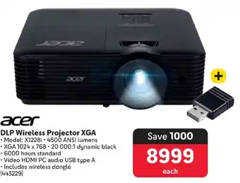 Makro Acer DLP Wireless Projector XGA offer