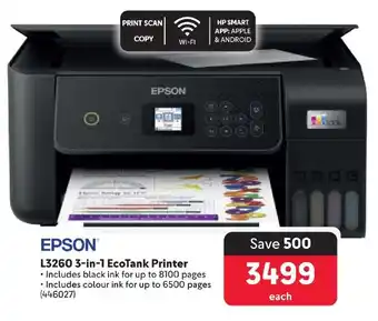 Makro EPSON L3260 3-in-1 EcoTank Printer offer