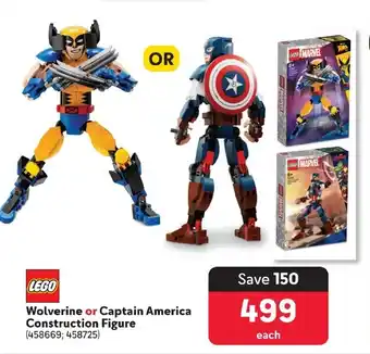 Makro Wolverine or Captain America Construction Figure offer