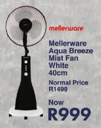 President Hyper Mellerware Aqua Breeze Mist Fan White 40cm offer