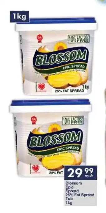 President Hyper Blossom Epic Spread 25% Fat Spread Tub 1kg offer