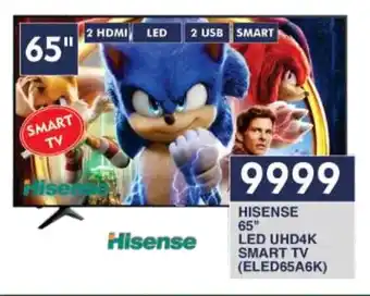 President Hyper HISENSE 65" LED UHD4K SMART TV (ELED65A6K) offer