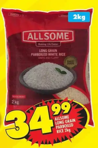 Shoprite ALLSOME LONG GRAIN PARBOILED RICE 2kg offer