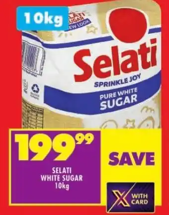 Shoprite SELATI WHITE SUGAR 10kg offer