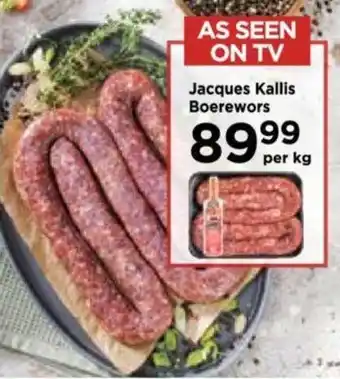 Jacques Kallis Boerewors