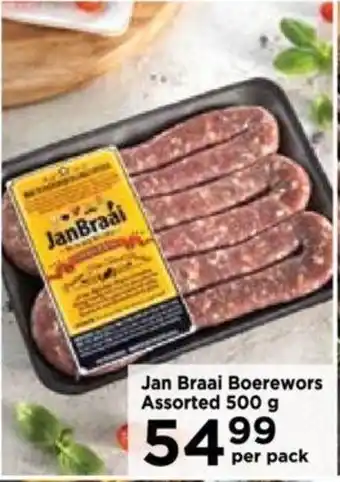 Food Lover's Market Jan Braai Boerewors Assorted 500g offer
