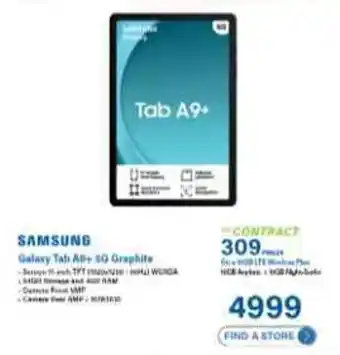 Incredible Connection SAMSUNG Galaxy Tab A9+ 5G Graphite offer