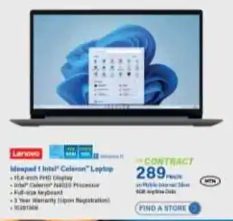 Incredible Connection Lenovo Ideapad 1 Intel Celeron Laptop offer