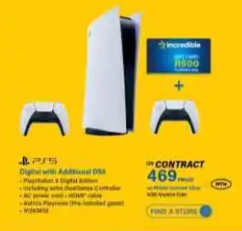 Incredible Connection PS5 Digital with Additional DS5 offer