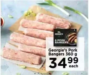 Food Lover's Market Georgie's Pork Bangers 360g offer