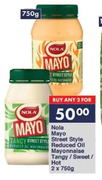 President Hyper Nola Mayo Street Style Reduced Oil Mayonnaise Tangy/ Sweet/ Hot 2x750g offer