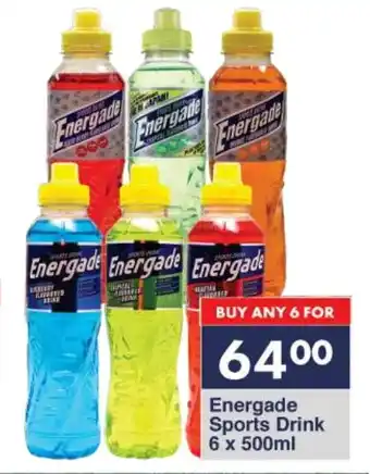 Energade Sports Drink 6 x 500ml