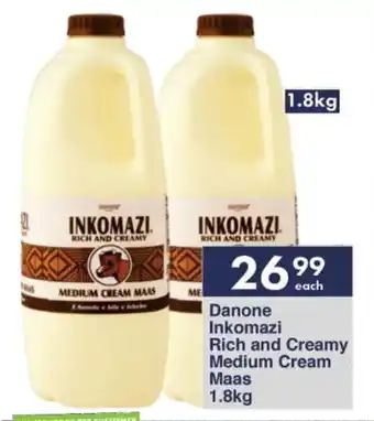 President Hyper Danone Inkomazi Rich and Creamy Medium Cream Maas 1.8kg offer
