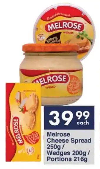 President Hyper Melrose Cheese Spread 250g/ Wedges 200g/ Portions 216g offer