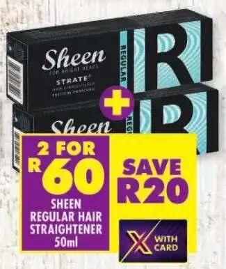 Shoprite SHEEN REGULAR HAIR STRAIGHTENER 50ml offer