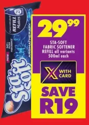 Shoprite STA-SOFT FABRIC SOFTENER REFILL all variants 500ml each offer