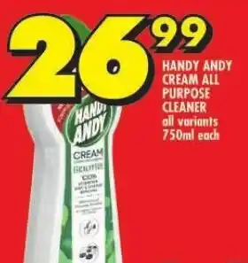 Shoprite HANDY ANDY CREAM ALL PURPOSE CLEANER offer
