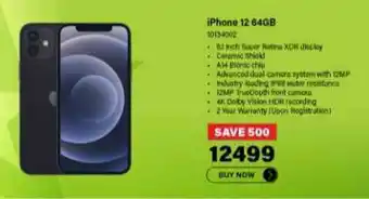 Incredible Connection iPhone 12 64GB offer