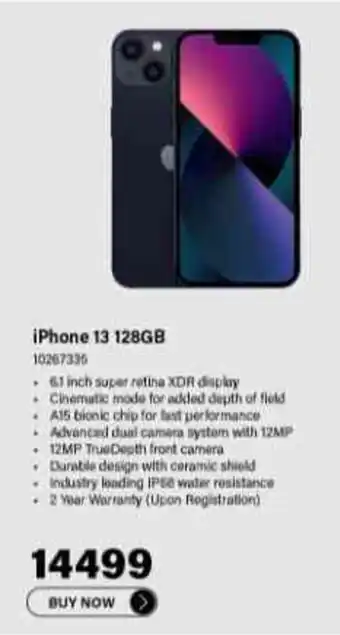 Incredible Connection iPhone 13 128GB offer