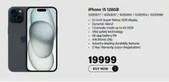 Incredible Connection iPhone 15 128GB offer
