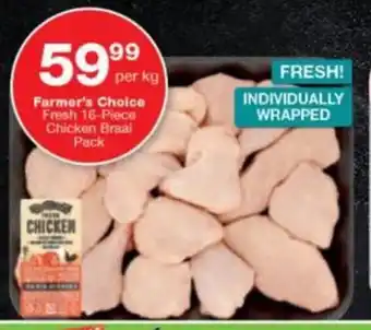 Checkers Hyper Farmer's Choice Fresh 16-Piece Chicken Braai Pack offer