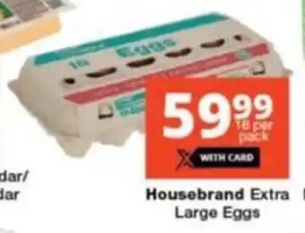 Checkers Hyper Housebrand Extra Large Eggs offer