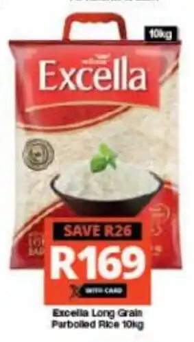 Checkers Excella Long Grain Parboiled Rice 10kg offer