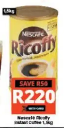 Checkers Nescafe Ricoffy Instant Coffee 1,5kg offer