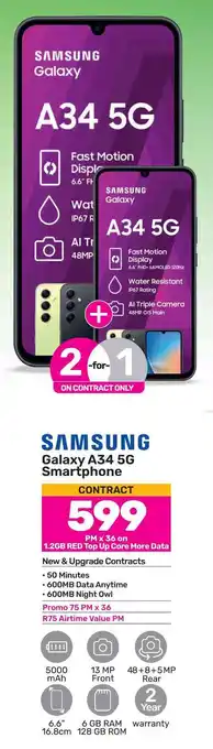 Game SAMSUNG Galaxy A34 5G Smartphone offer