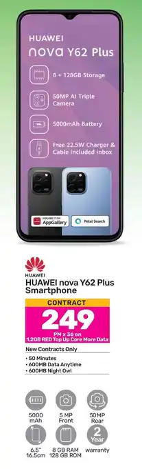 Game HUAWEI nova Y62 Plus Smartphone offer