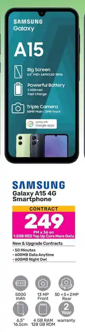 Game SAMSUNG Galaxy A15 4G Smartphone offer