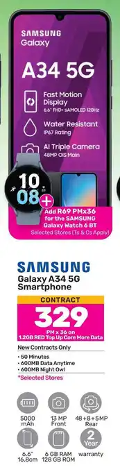 Game SAMSUNG Galaxy A34 5G Smartphone offer