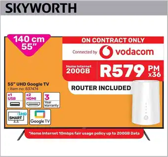 Game SKYWORTH 55" UHD Google TV offer