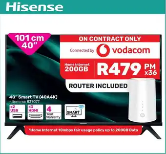 Game Hisense 40" Smart TV (40A4K) offer