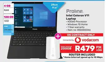 Game Proline Intel Celeron V11 Laptop offer