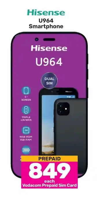 Game Hisense U964 Smartphone offer