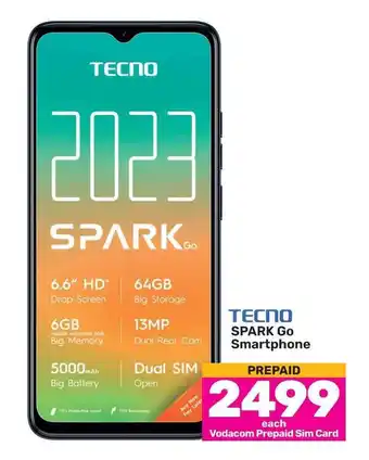 Game TECNO SPARK Go Smartphone offer