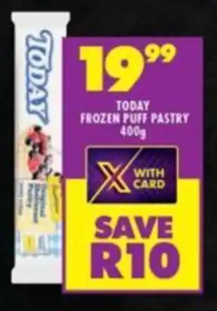 Shoprite TODAY FROZEN PUFF PASTRY 400g offer