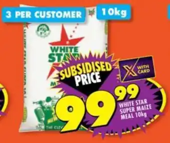 Shoprite WHITE STAR SUPER MAIZE MEAL 10kg offer